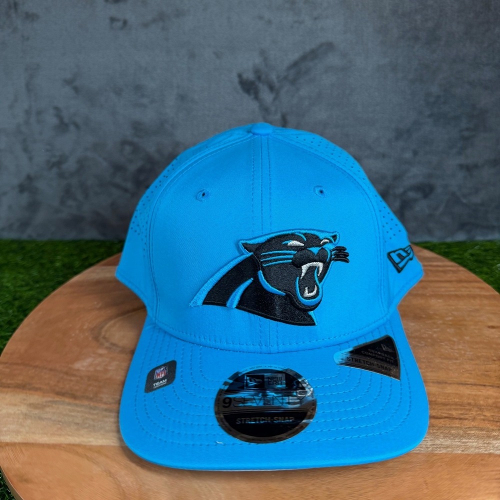 New Era 9SEVENTY Carolina Panthers Hat Mens One Size Blue Perforated Snapback